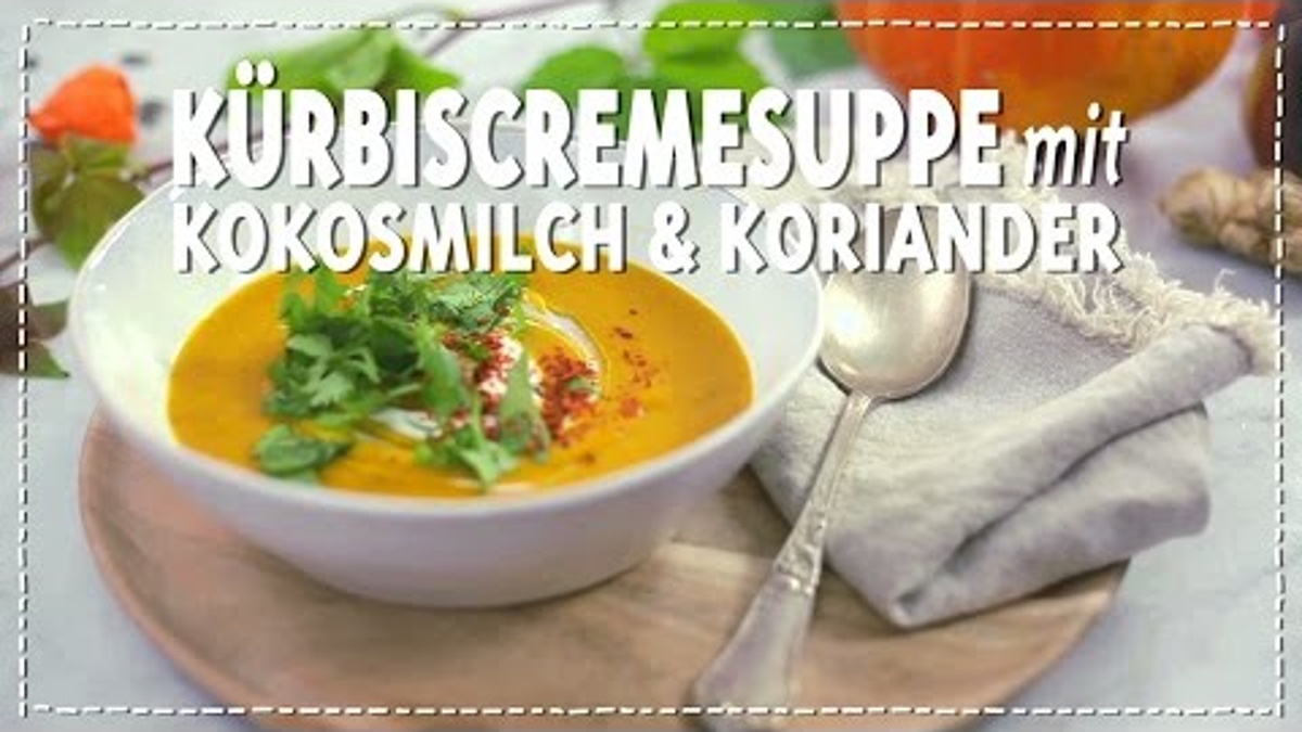 Kürbissuppe mit Kokosmilch & Koriander