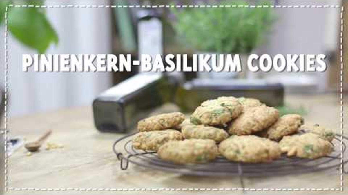 Pinienkern-Basilikum Cookies