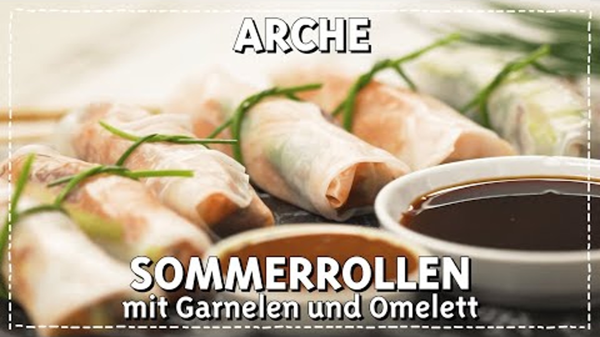 Sommerrollen mit Garnelen oder Omelett