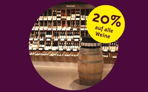 20 % Rabatt auf unser Weinsortiment