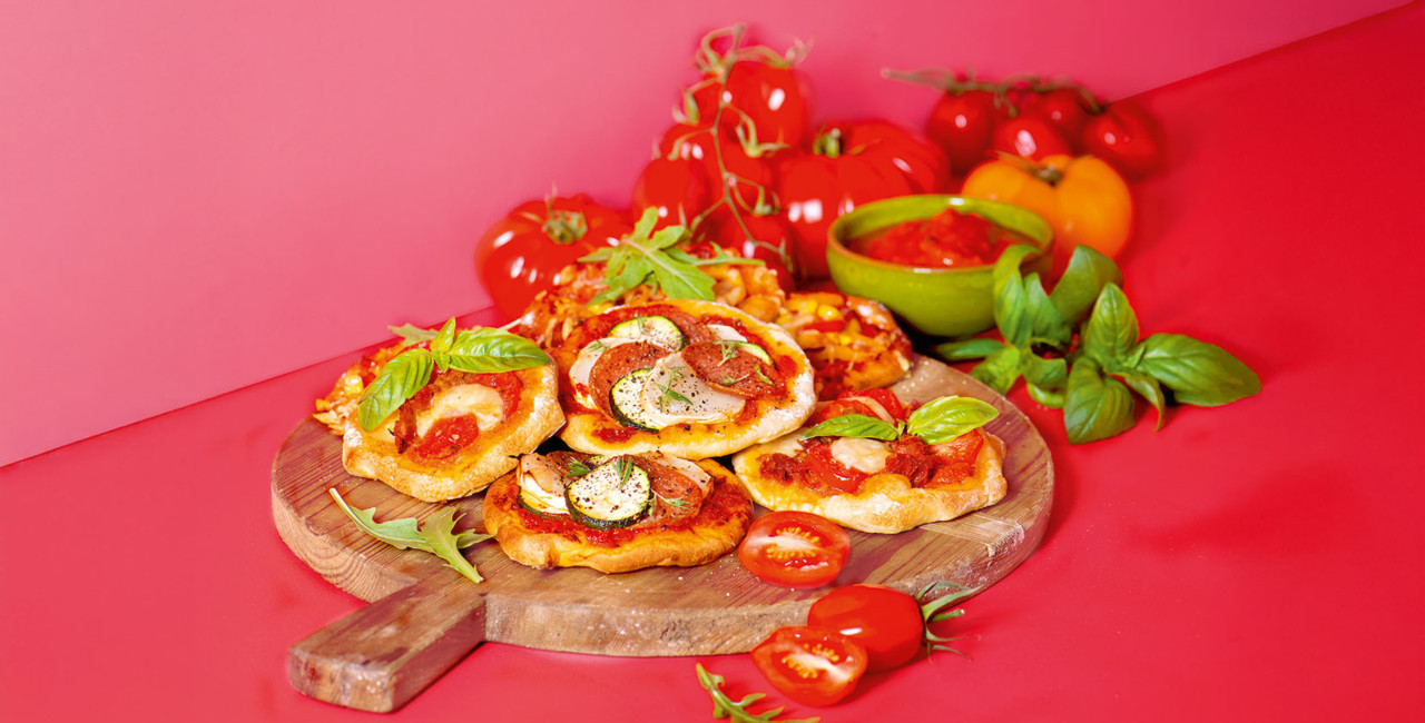 Tomatensaucen für bunte Minipizzen
