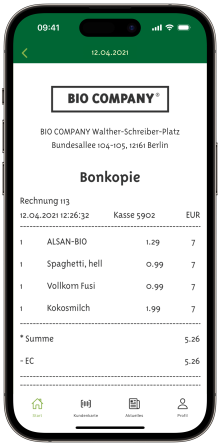 Screenshot BIO COMPANY App