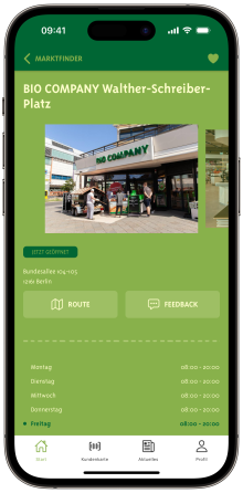 Screenshot BIO COMPANY App