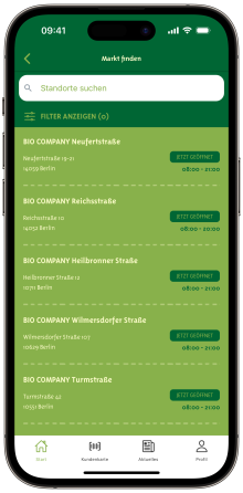 Screenshot BIO COMPANY App