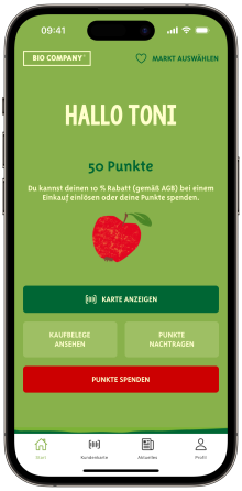 Screenshot BIO COMPANY App