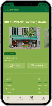 Screenshot BIO COMPANY App