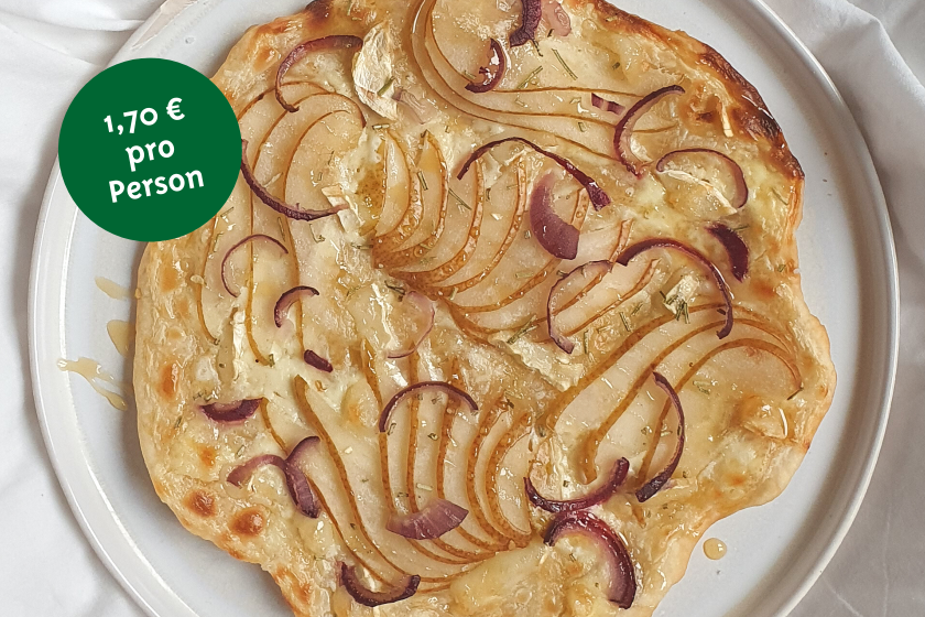 Flammkuchen Ziegenkäse Birne