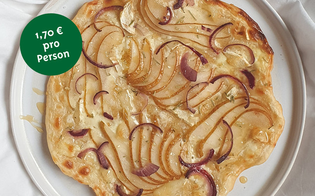 Flammkuchen Ziegenkäse Birne Teaser