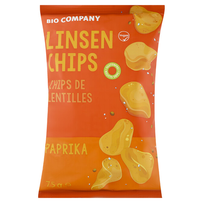 Linsenchips Paprika